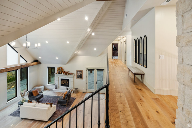 1141 South Oak Leaf Lane Springville, UT 84663 - Photo 74 of 147 Vaulted ceilings featuring shiplap and recessed lighting