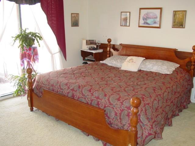 6115 Jameson Road Amarillo, TX 79106 - Photo 6 of 12 a bedroom with a bed and a potted plant