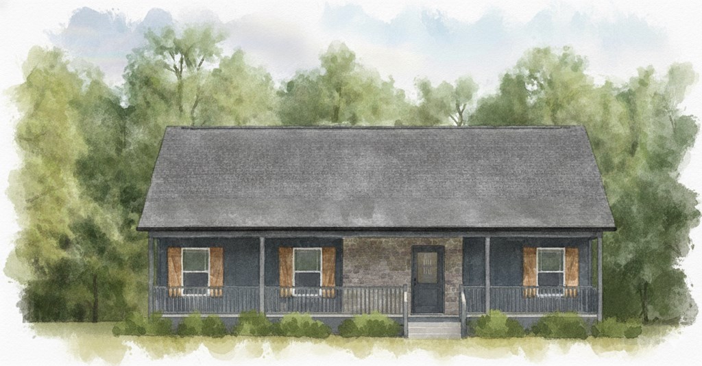 6 Lickskillet Road Epworth, GA 30541 - Photo 2 of 4 a front view of a house with a yard and garage