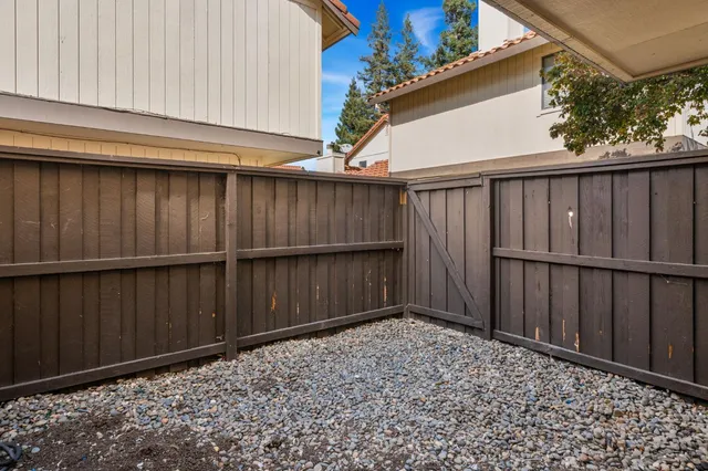 a backyard of a house