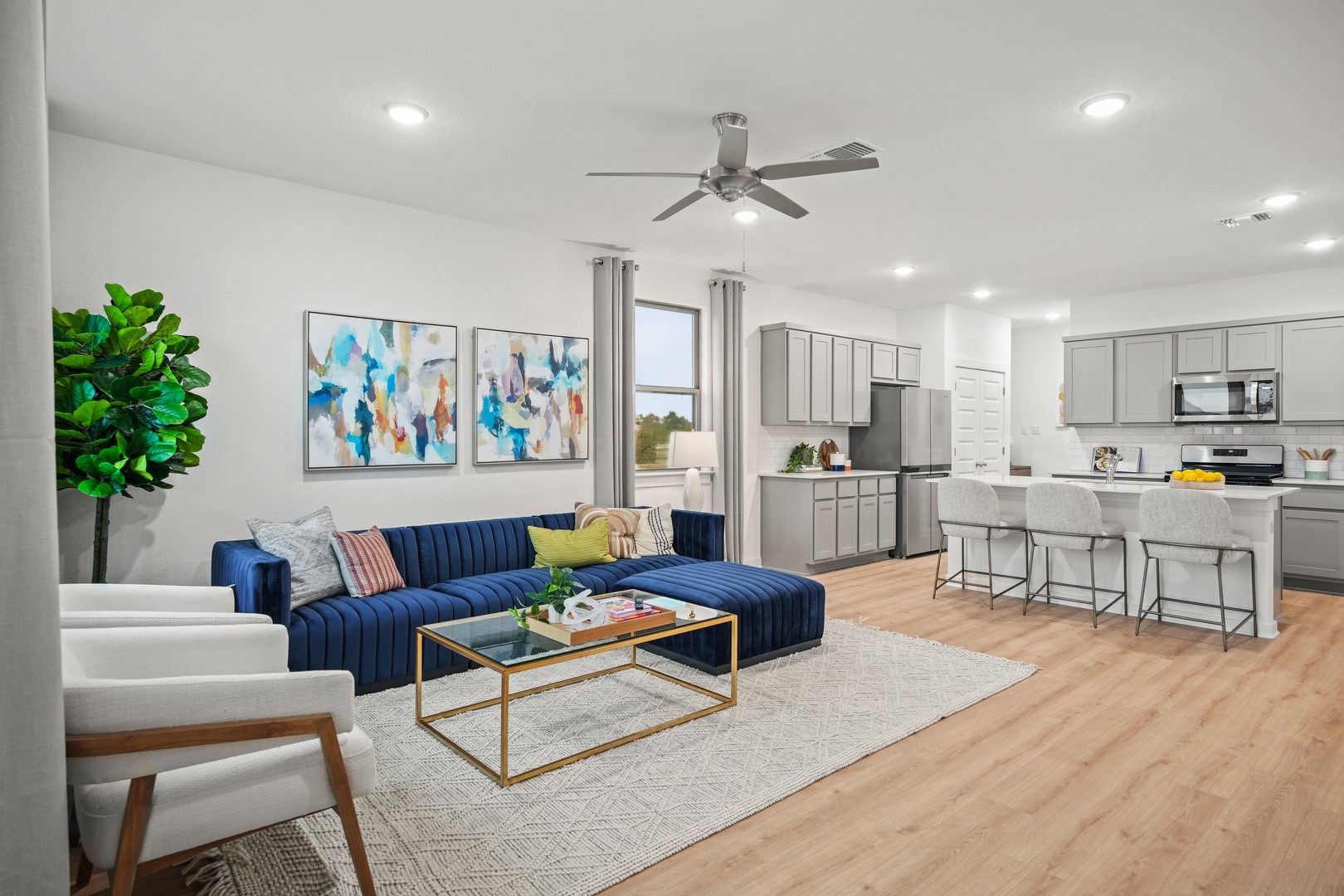 31022 Rena Coast Drive Huffman, TX 77336 - Photo 9 of 27 Living room in the Oak home plan by Trophy Signature Homes – REPRESENTATIVE PHOTO