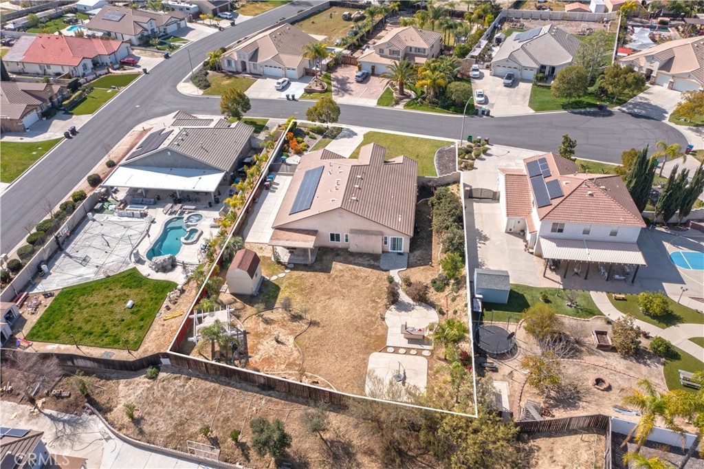 19128 Trail Ride Court Perris, CA 92570 - Photo 45 of 50 an aerial view of residential houses with outdoor space