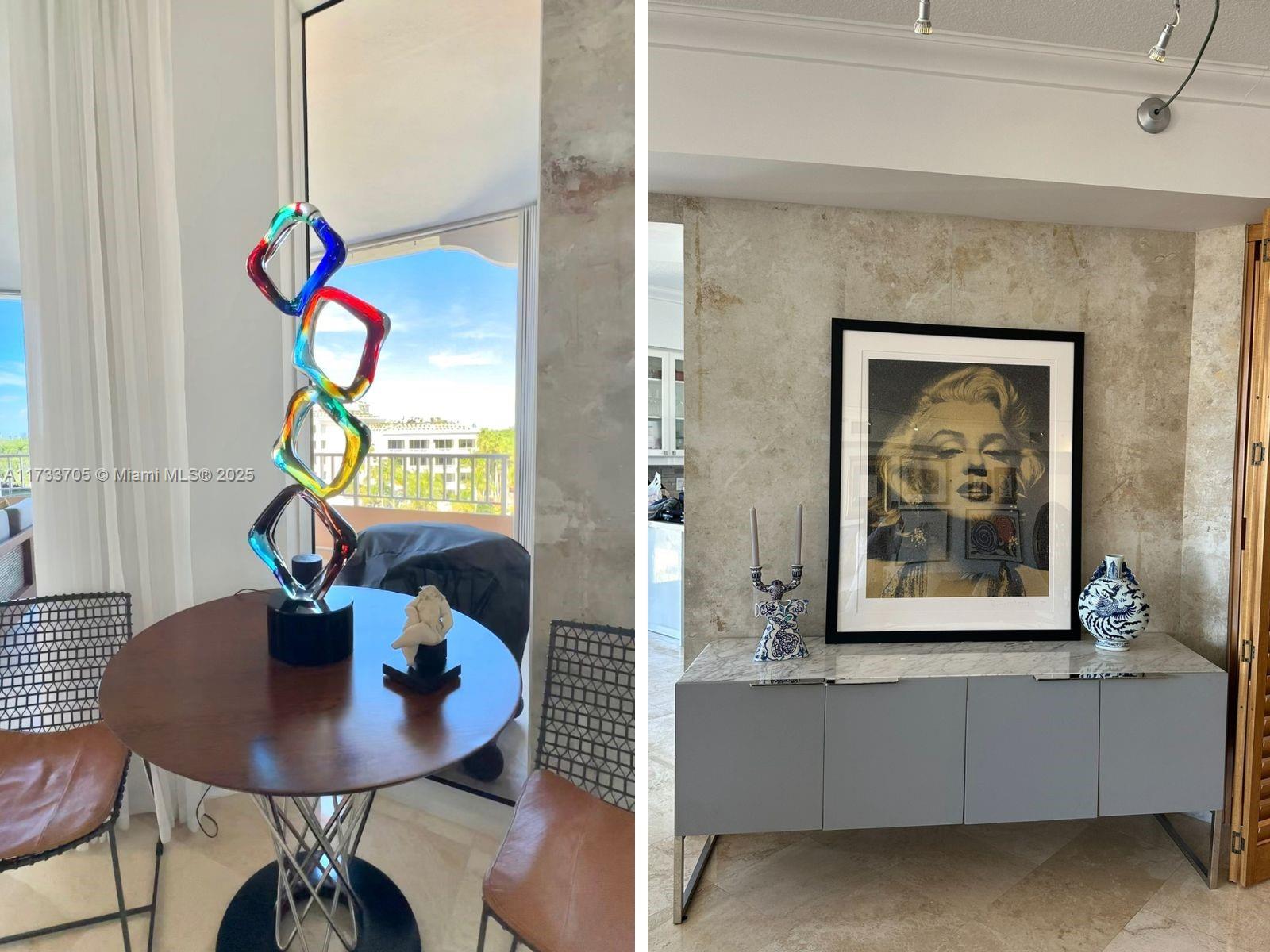 741 Crandon Boulevard, Unit PH4 Key Biscayne, FL 33149 - Photo 4 of 29 a living room with furniture a table and a chandelier