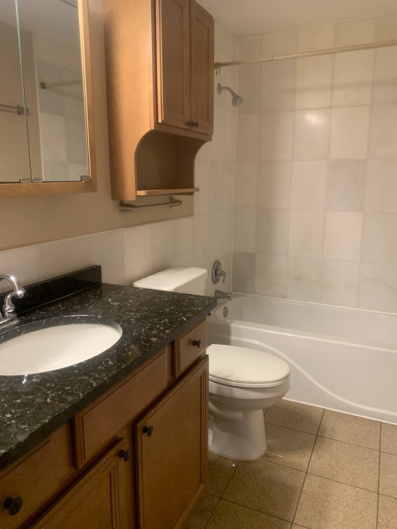4424 Arbor Circle, Unit 3 Downers Grove, IL 60515 - Photo 8 of 12 a bathroom with a granite countertop sink toilet and a mirror