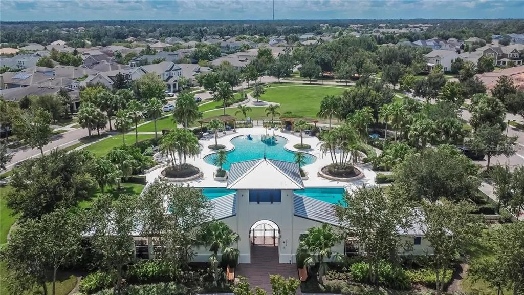 14302 Rolling Dune Road Lithia, FL 33547 - Photo 86 of 88 an aerial view of a house with a yard basket ball court and outdoor seating