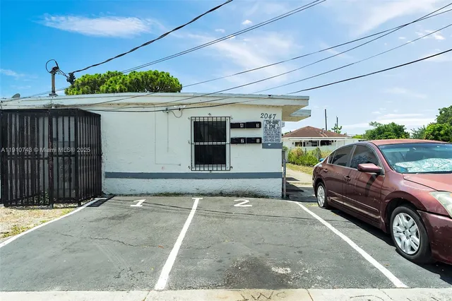 a view of a car garage