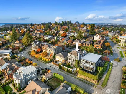 an aerial view of multiple house