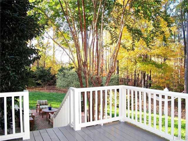 5801 Orchid Valley Road Raleigh, NC 27613 - Photo 16 of 25 Gorgeous views of private backyard from your deck. Relax in the hammock while cool breezes and shady hardwood trees melt your daily stress away. Patio/Deck