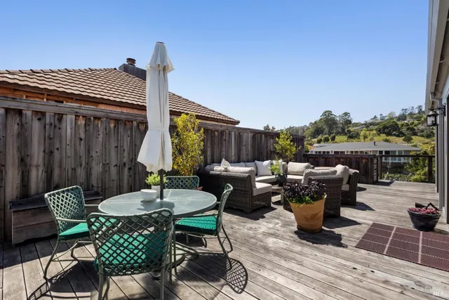 a terrace view with seating space