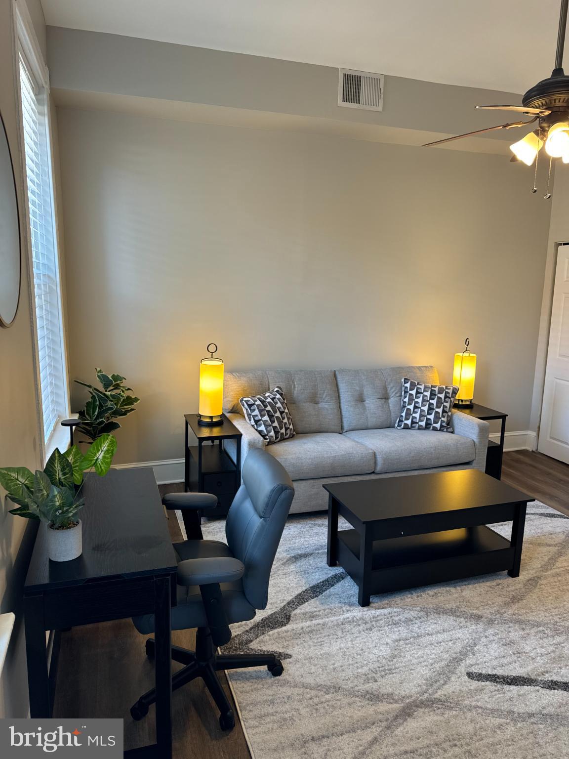 1628 North Calvert Street Baltimore, MD 21202 - Photo 24 of 50 a living room with furniture and a lamp
