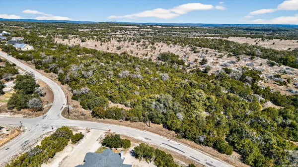 an aerial view of residential building and trees