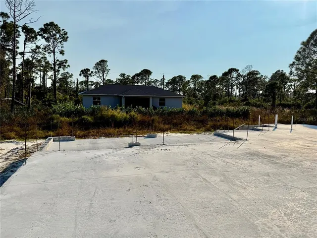 a view of the terrace along with trees