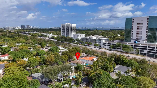 an aerial view of city