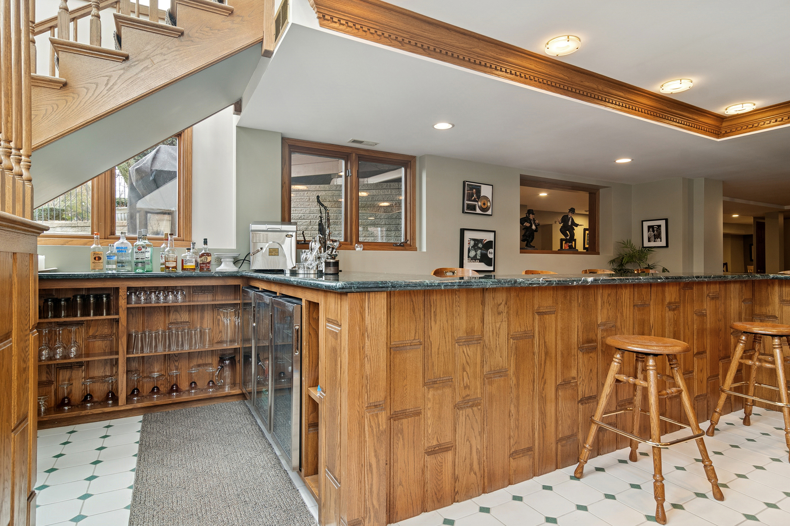 1515 Galloway Drive Inverness, IL 60010 - Photo 36 of 60 a view of a kitchen with stainless steel appliances kitchen island granite countertop a refrigerator and cabinets