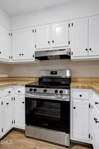 a stove top oven sitting inside of a kitchen