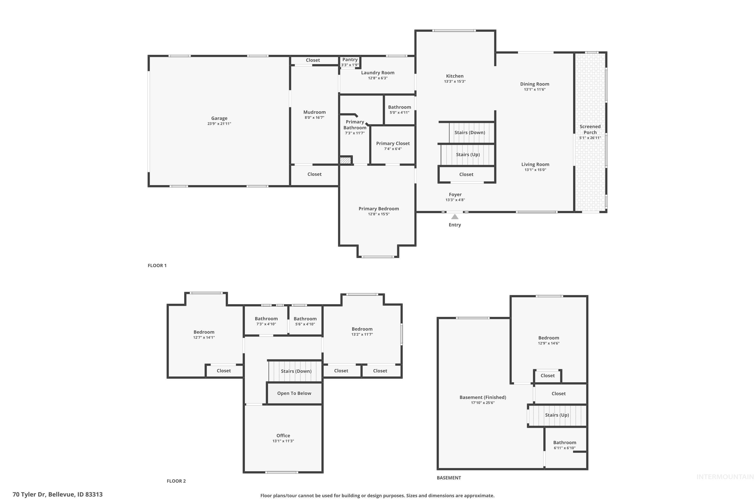 70 Tyler Drive Bellevue, ID 83313 - Photo 29 of 29 View of floor plan / room layout