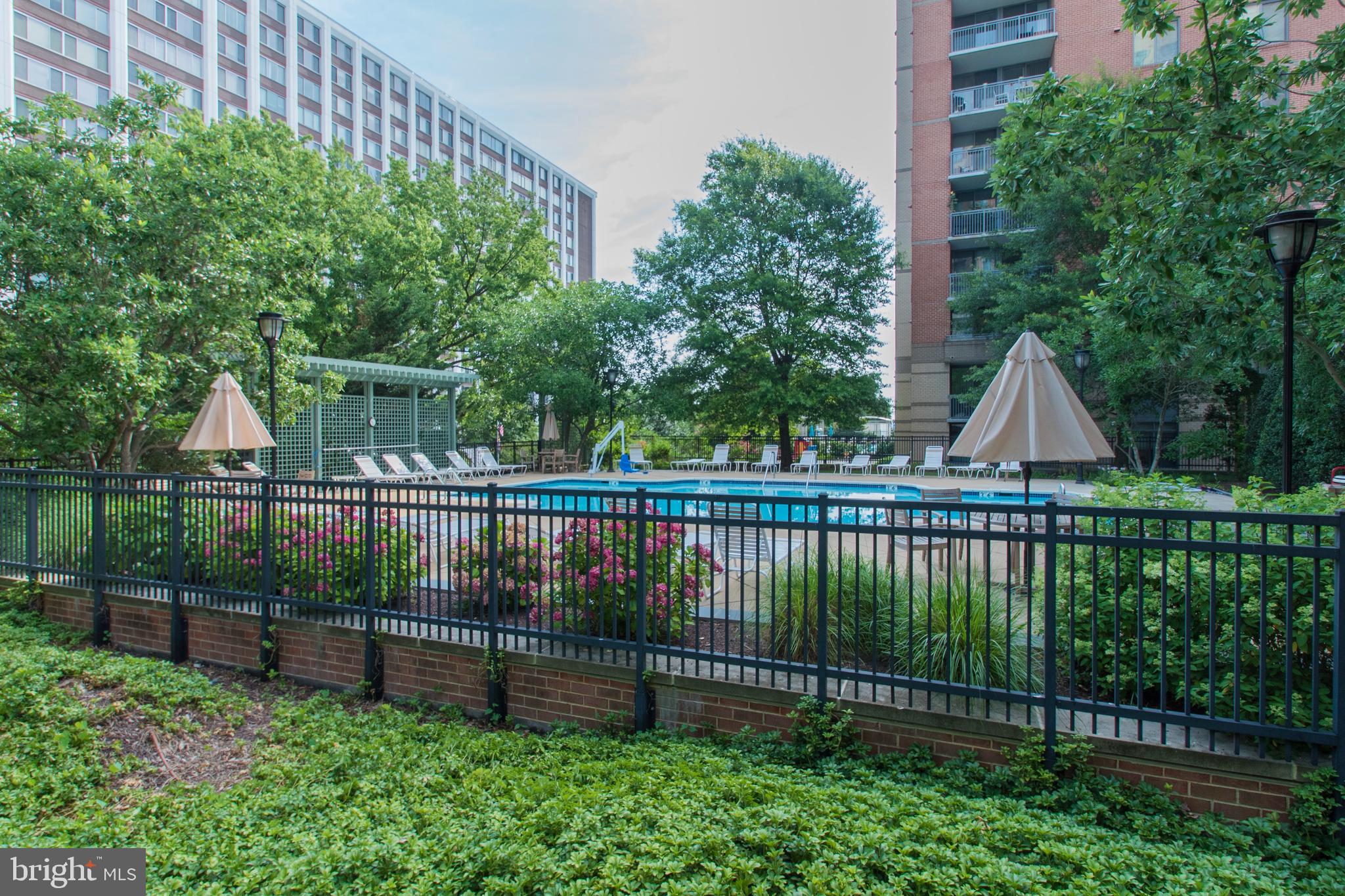 11700 Old Georgetown Road, Unit 807 North Bethesda, MD 20852 - Photo 32 of 37 a view of a wrought iron fences in front of house