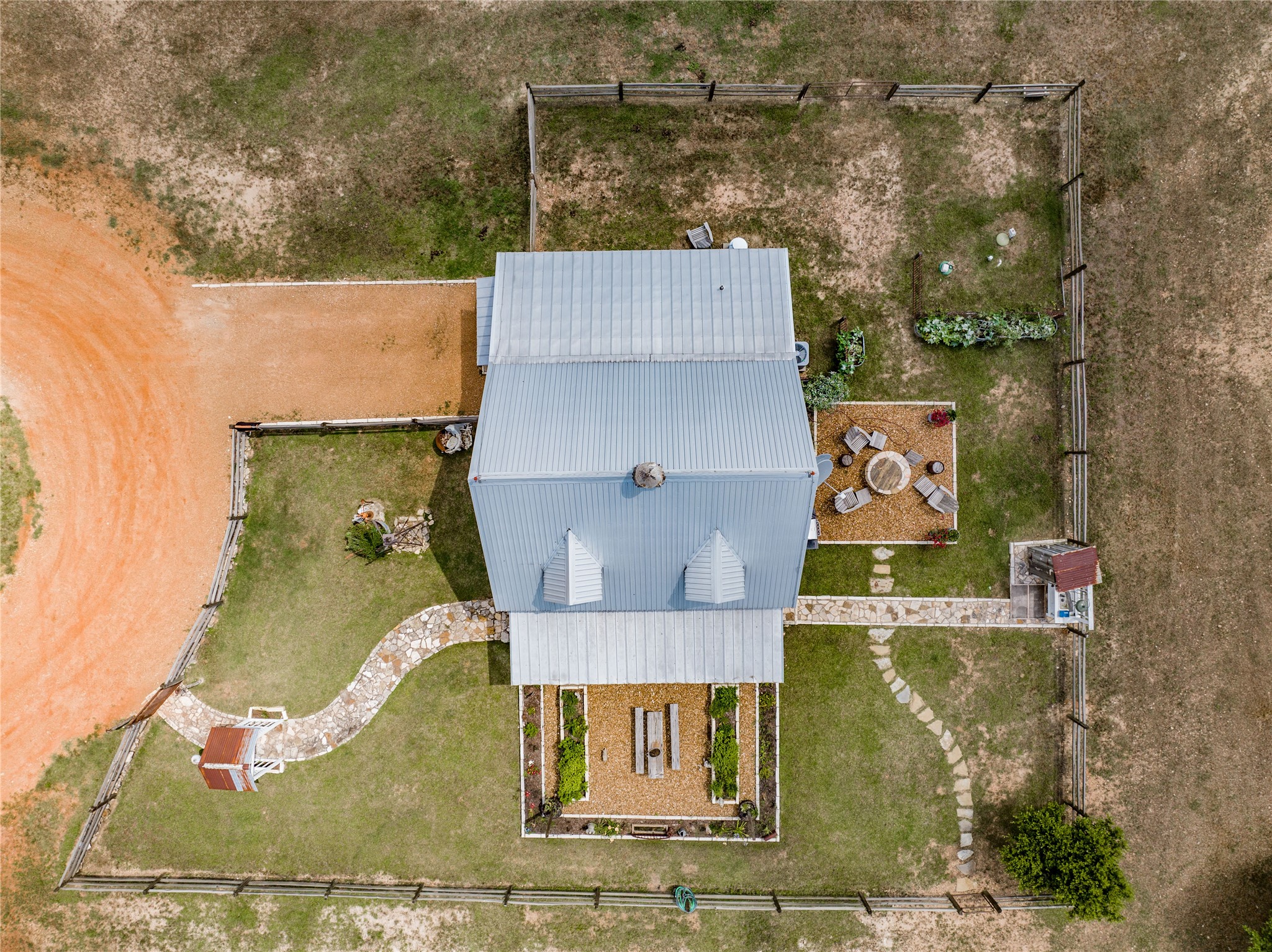 5939 Round Top Road Carmine, TX 78932 - Photo 7 of 28 an aerial view of a house with swimming pool