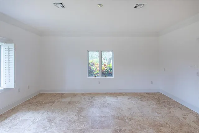an empty room with a window