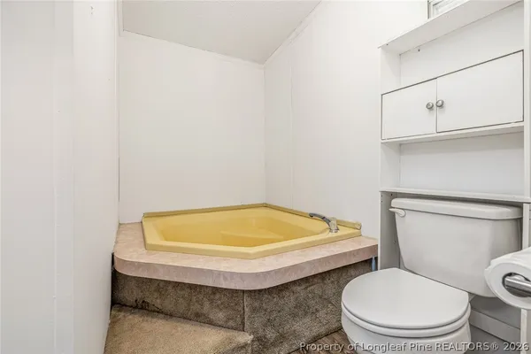a bathroom with a toilet and a bathtub