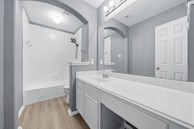 a bathroom with a sink and a bathtub