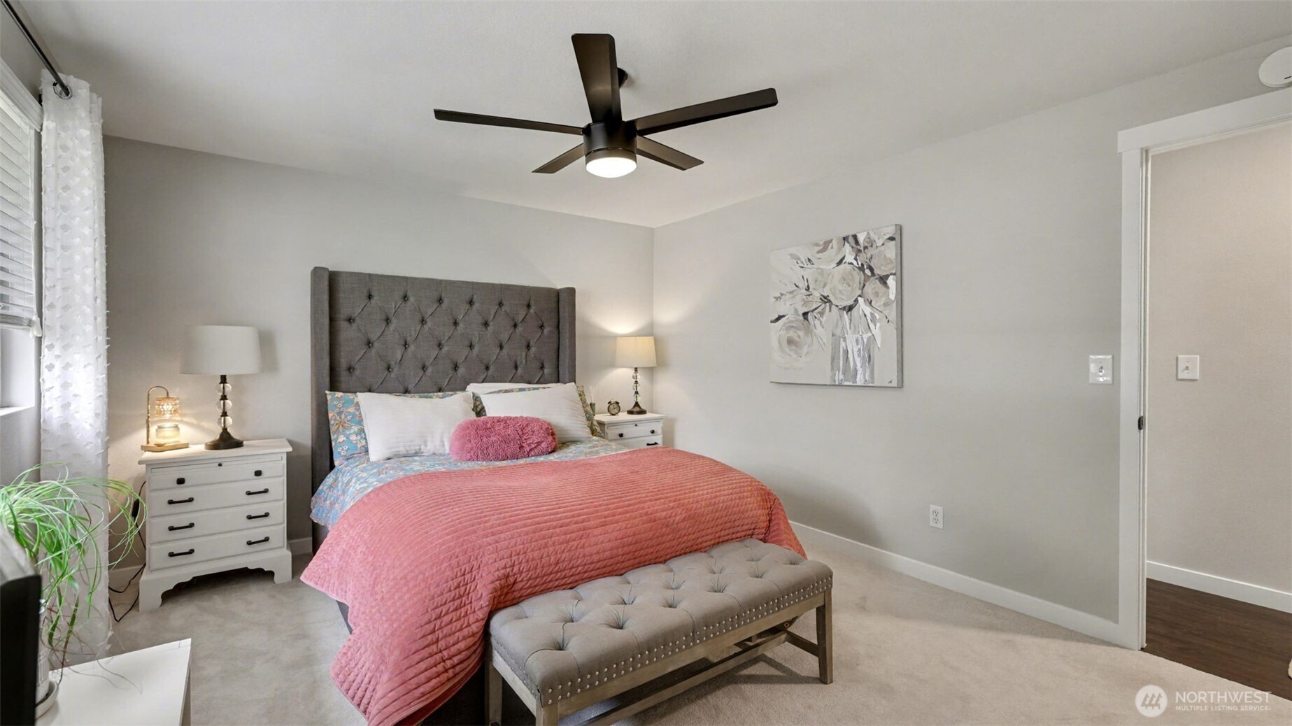 24912 168th Place Southeast Covington, WA 98042 - Photo 13 of 23 a bedroom with a bed and a chandelier