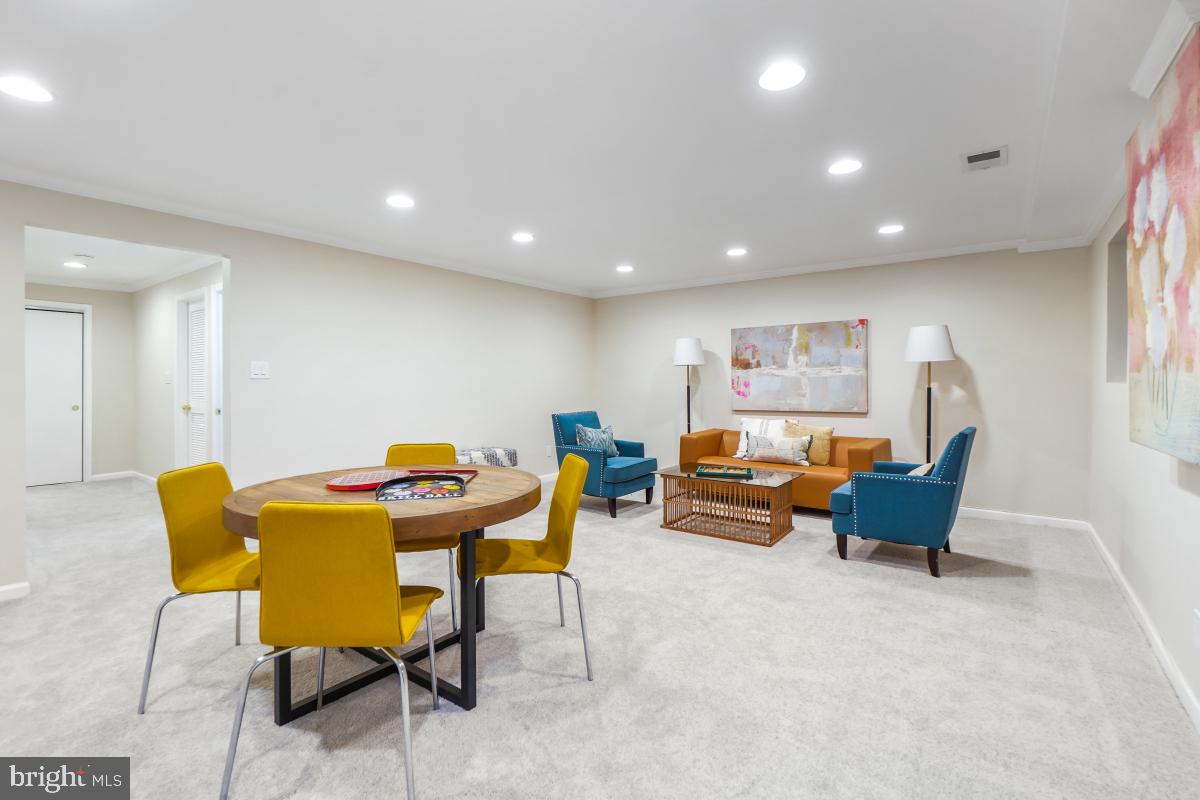 8345 Forrester Boulevard Springfield, VA 22152 - Photo 26 of 30 Basement has new carpet and recessed lighting