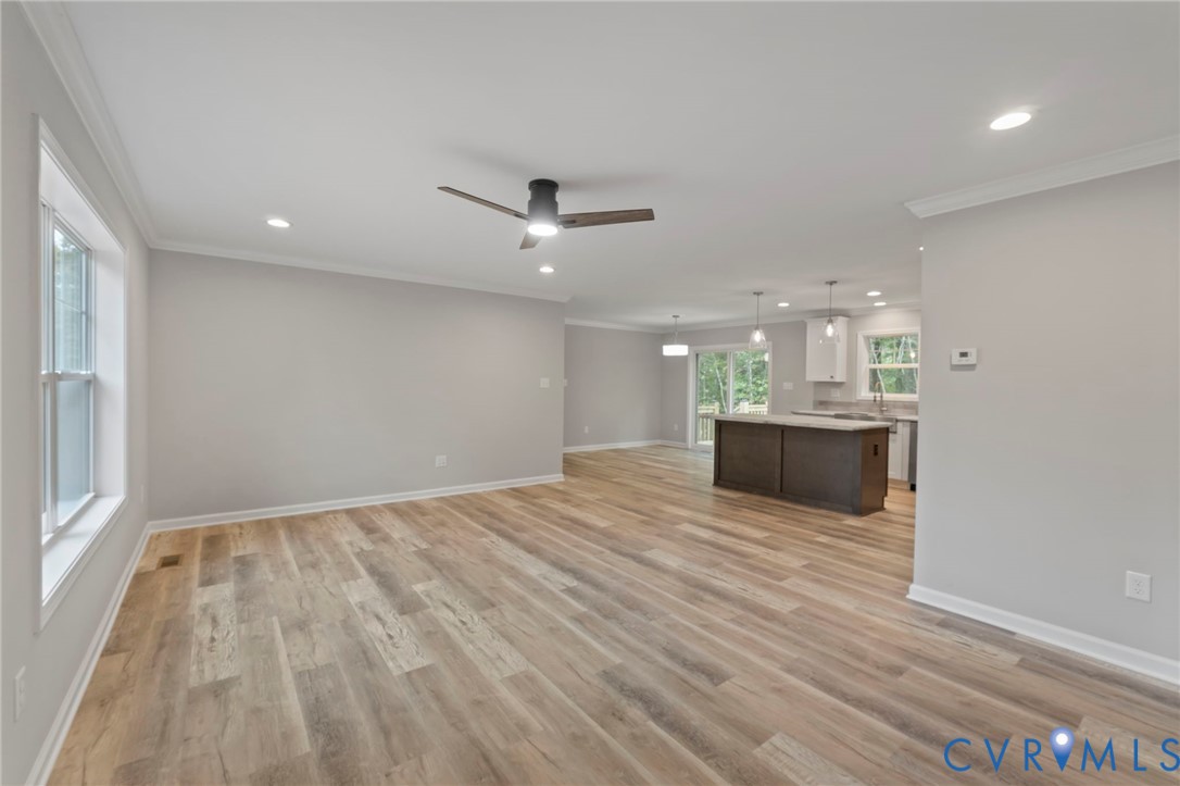 46 Union Church Road Palmyra, VA 22963 - Photo 4 of 50 Unfurnished living room with ornamental molding, a
