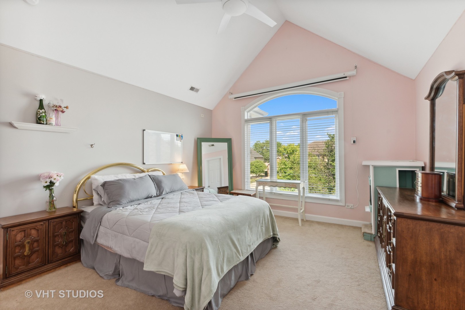 21170 Sage Brush Lane Mokena, IL 60448 - Photo 51 of 66 a bedroom with a bed flat screen tv and a large window