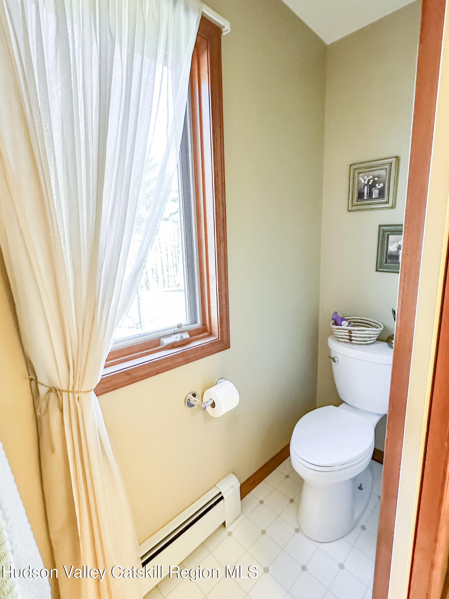 596 Joseph Chadderdon Road Acra, NY 12405 - Photo 20 of 55 a bathroom with a toilet and a shower curtain