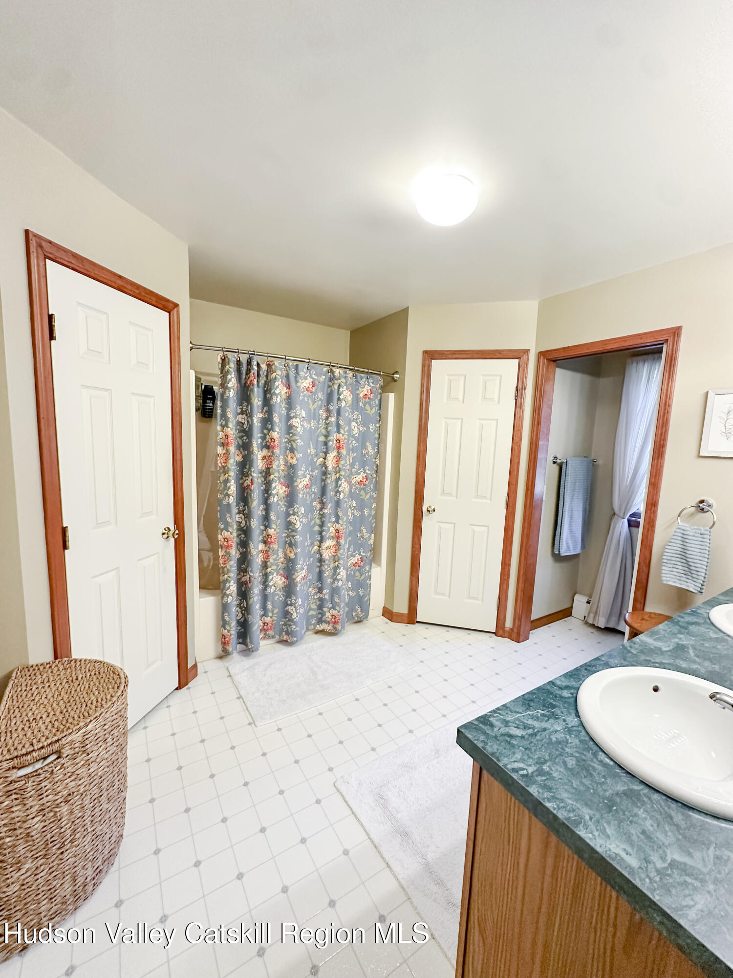596 Joseph Chadderdon Road Acra, NY 12405 - Photo 21 of 55 a bathroom with a granite countertop sink and a mirror
