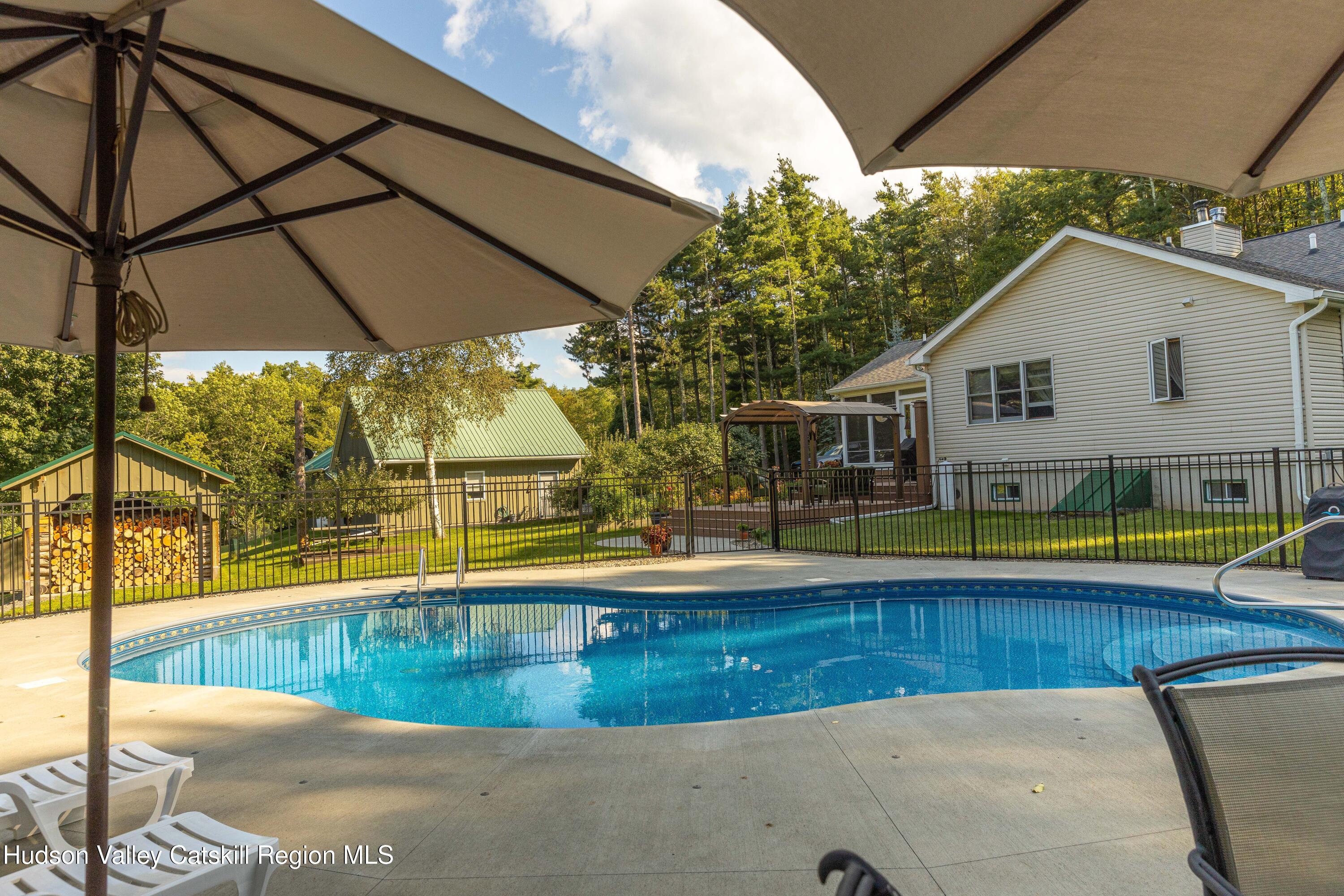 596 Joseph Chadderdon Road Acra, NY 12405 - Photo 33 of 55 a view of a house with swimming pool