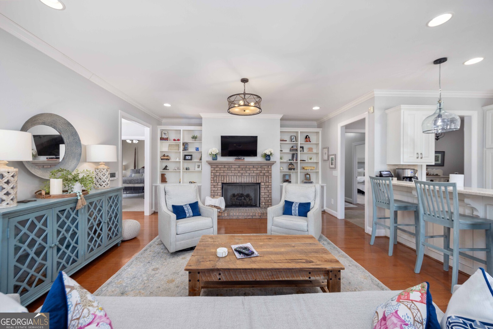 6742 Bridge Way Columbus, GA 31904 - Photo 18 of 45 a living room with furniture and fireplace