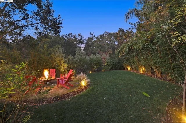 a view of an outdoor sitting area