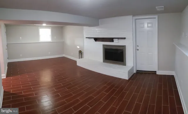 a utility room with washing machine