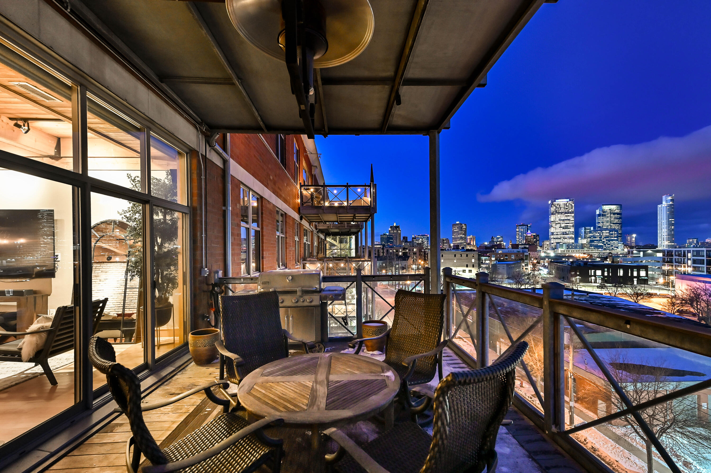 541 East Erie Street, Unit 514 Milwaukee, WI 53202 - Photo 23 of 34 city lights from balcony