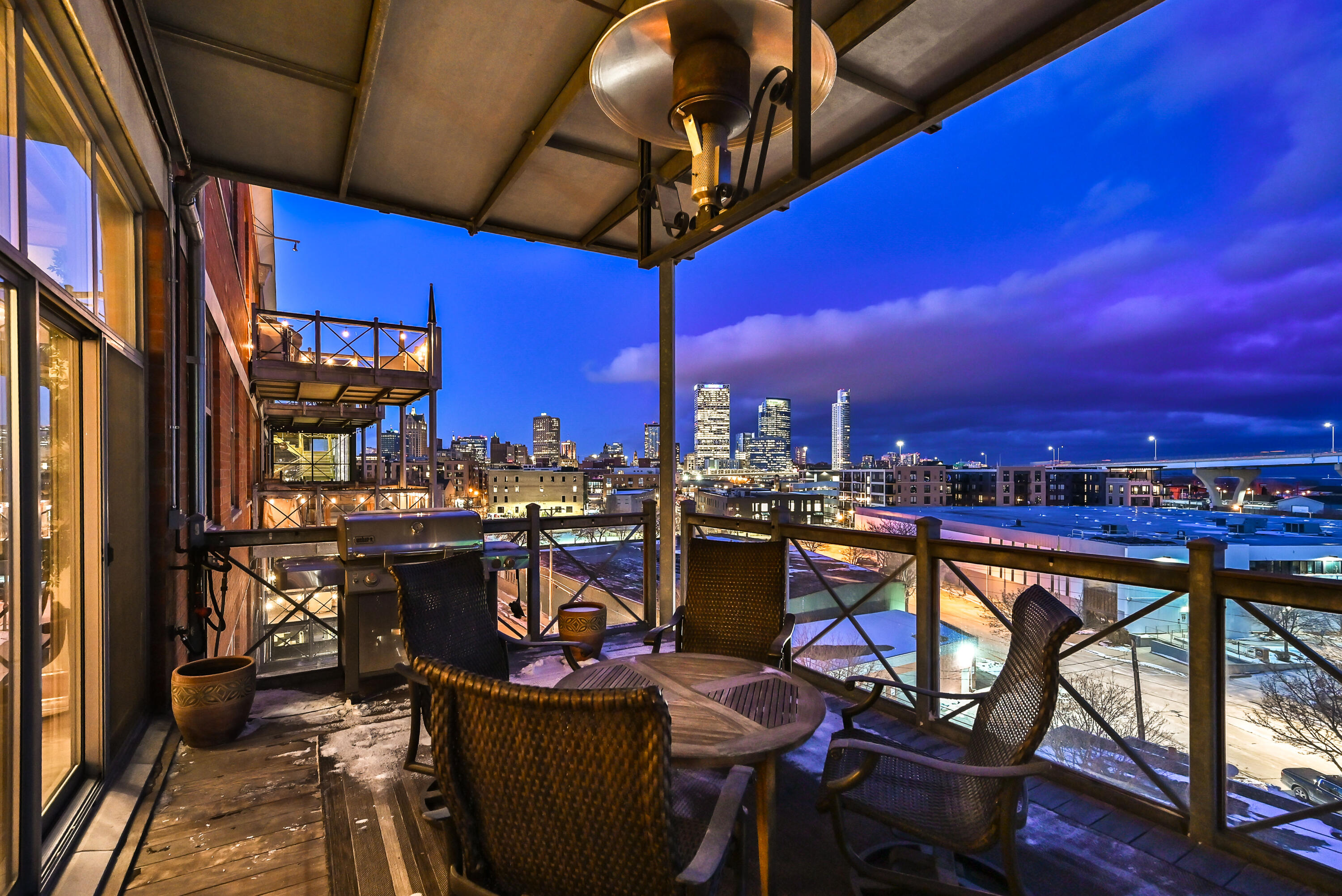 541 East Erie Street, Unit 514 Milwaukee, WI 53202 - Photo 25 of 34 spacious balcony with heater