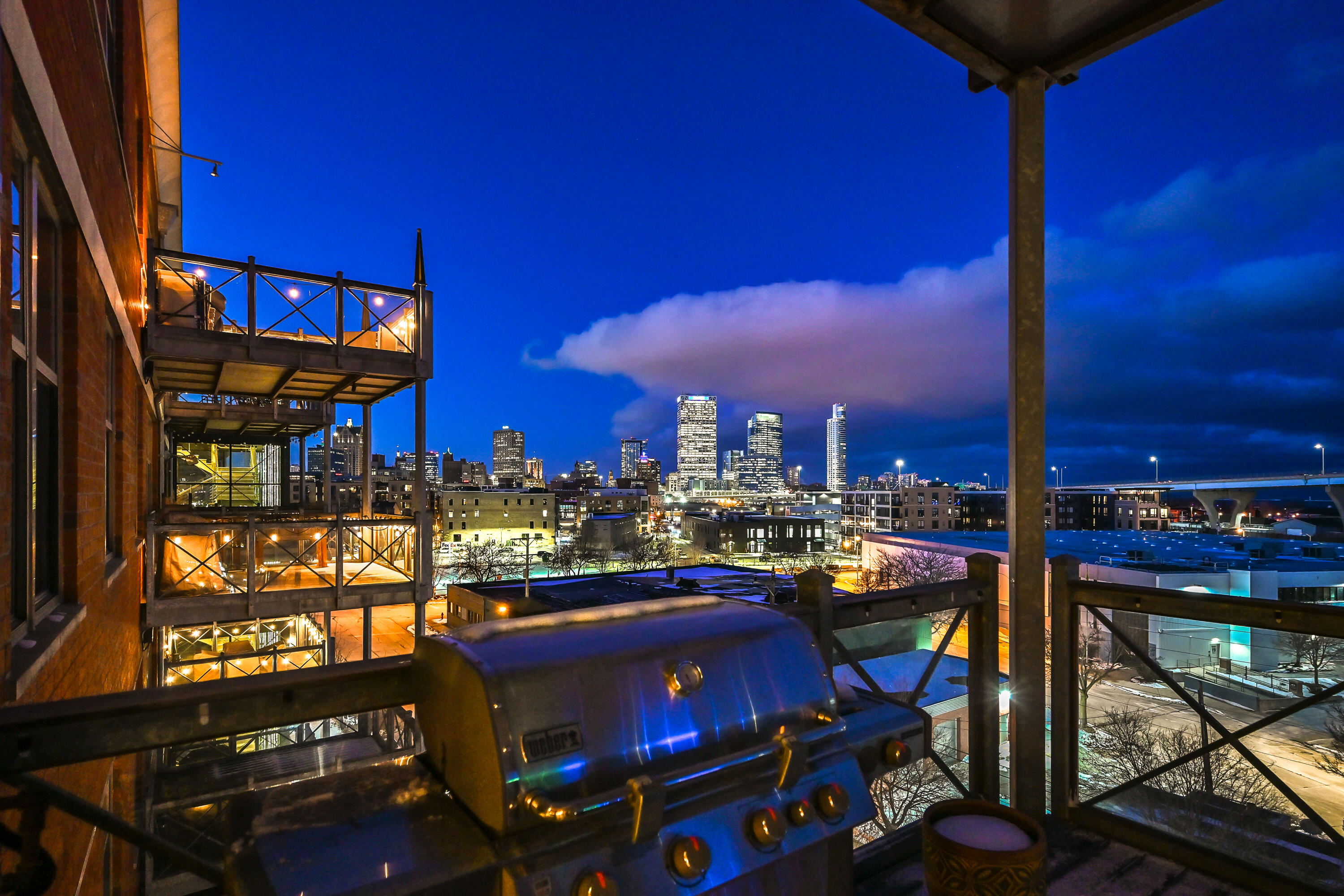 541 East Erie Street, Unit 514 Milwaukee, WI 53202 - Photo 26 of 34 space to grill out on this balcony!