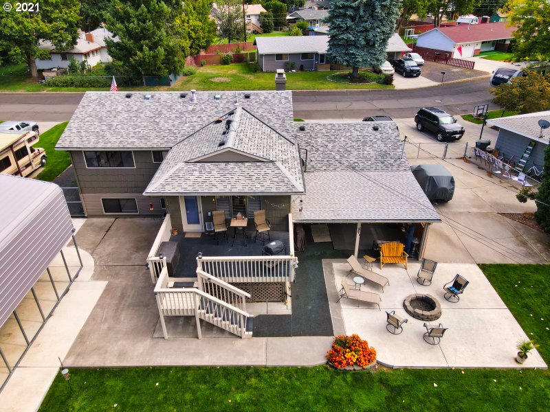 1335 Southwest 41st Street Pendleton, OR 97801 - Photo 15 of 27 an aerial view of a house with swimming pool and patio