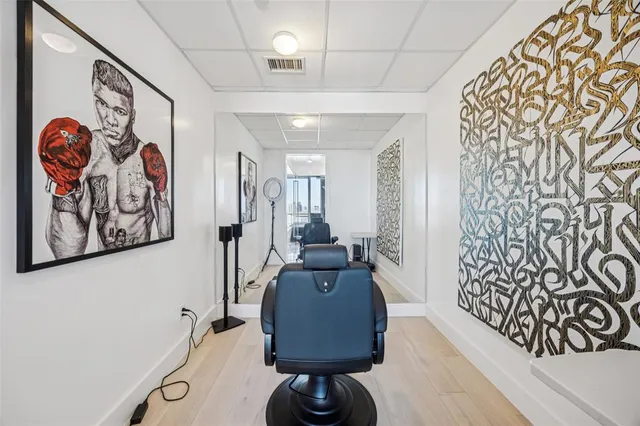 a room with furniture and a window