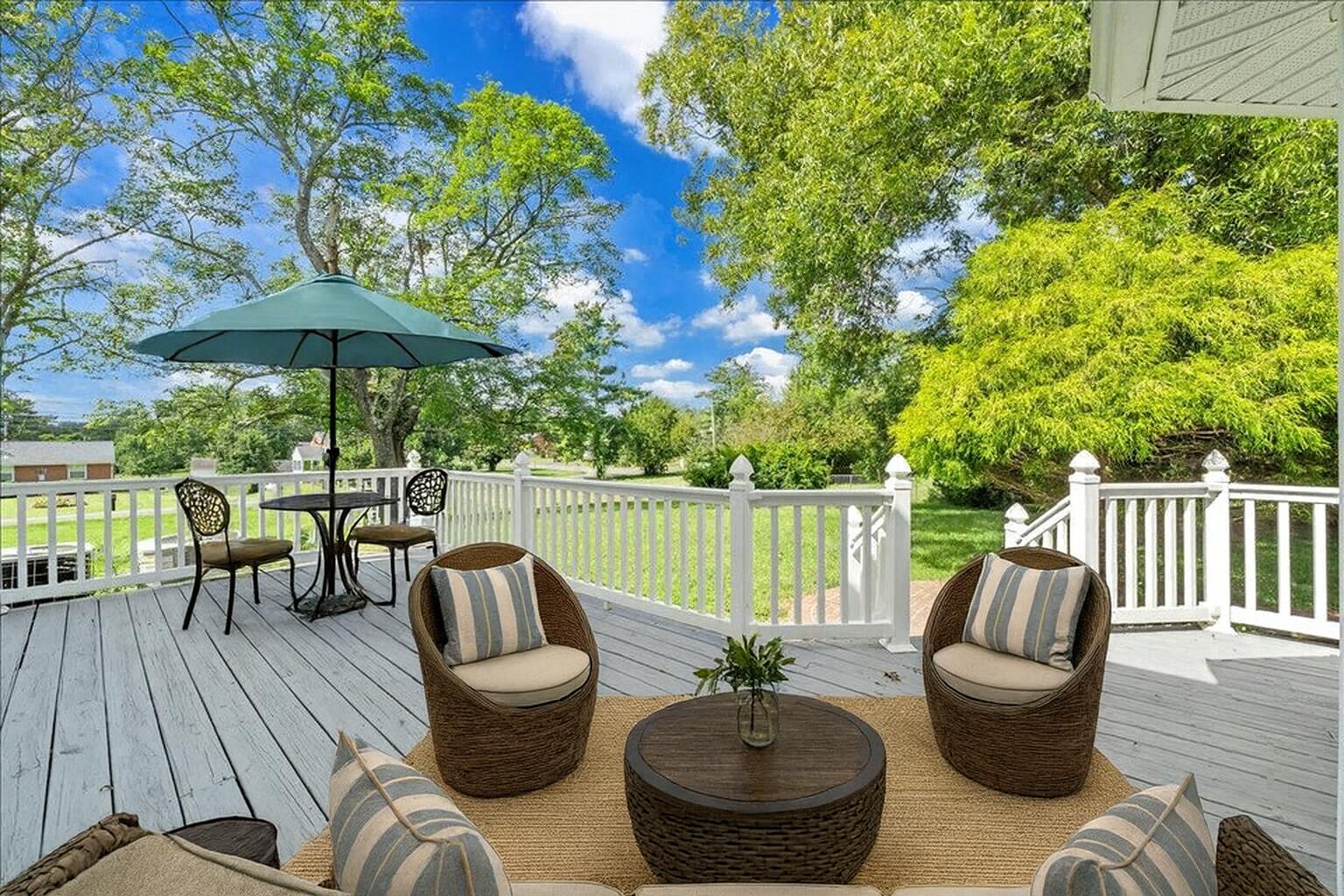 6510 Brookfield Road Roanoke, VA 24019 - Photo 84 of 119 a view of a patio with couches chairs and a potted plant