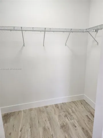 a view of small space with racks on the wall