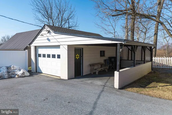 a backyard of a house