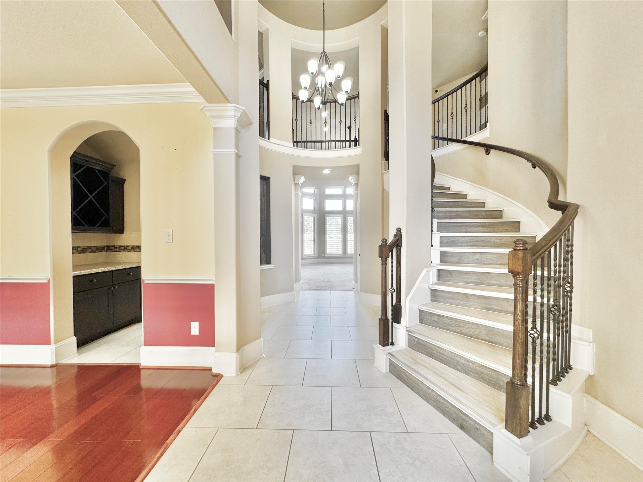 8447 Roland Canyon Drive Cypress, TX 77433 - Photo 12 of 48 a view of entryway and hall with wooden floor