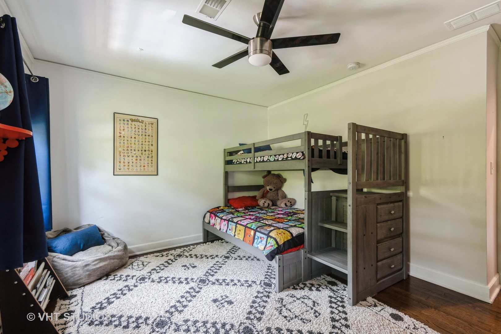 723 Gardner Road Flossmoor, IL 60422 - Photo 25 of 48 a bedroom with a bed and wooden floor