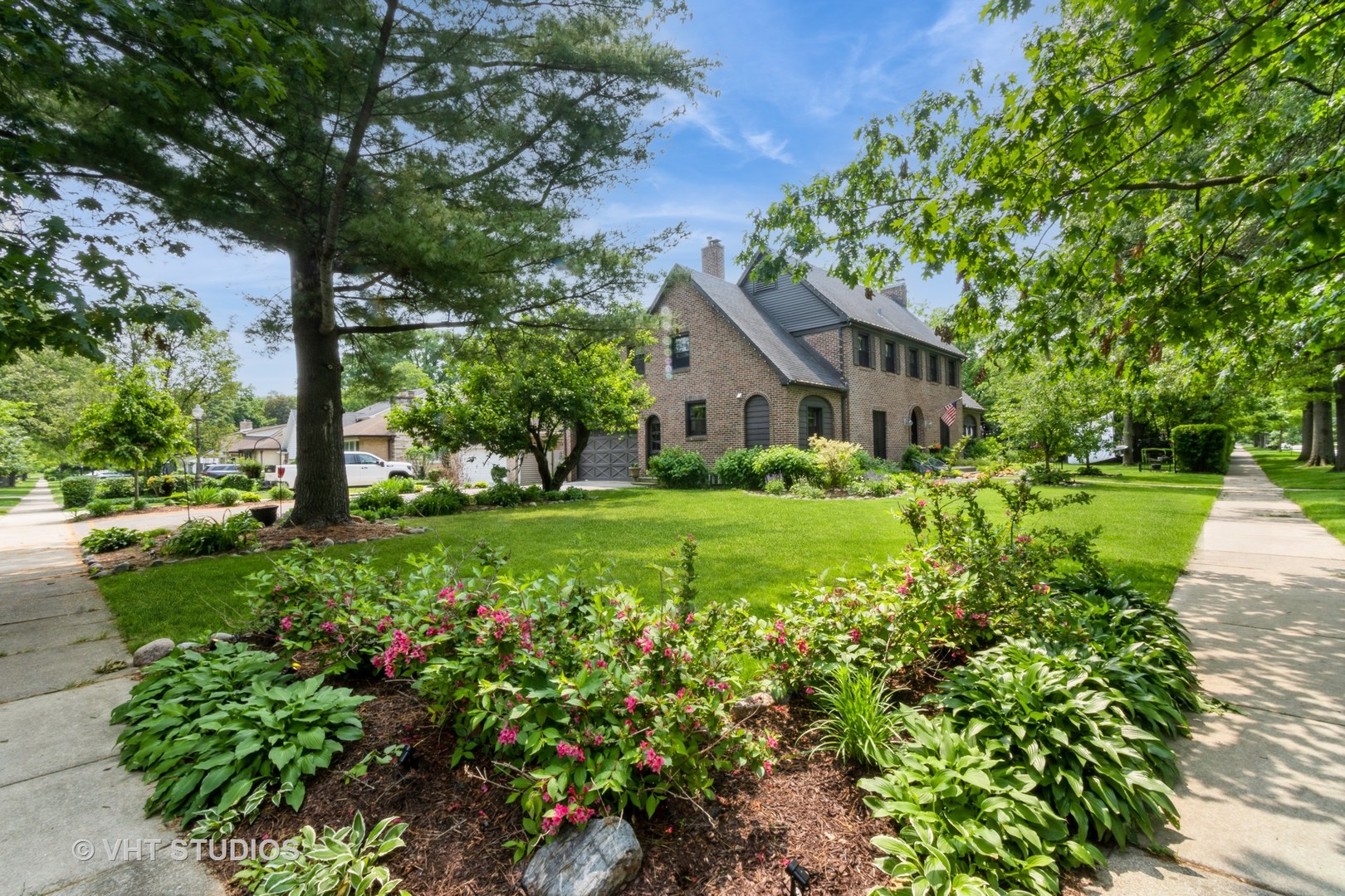 723 Gardner Road Flossmoor, IL 60422 - Photo 40 of 48 a view of a house with a big yard and large trees