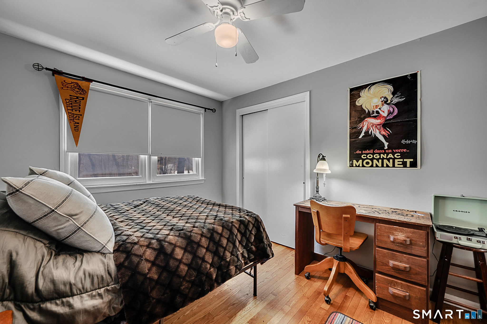 3 Grand Place Newtown, CT 06470 - Photo 18 of 40 Bedroom #2 has hardwood floors and a ceiling fan.