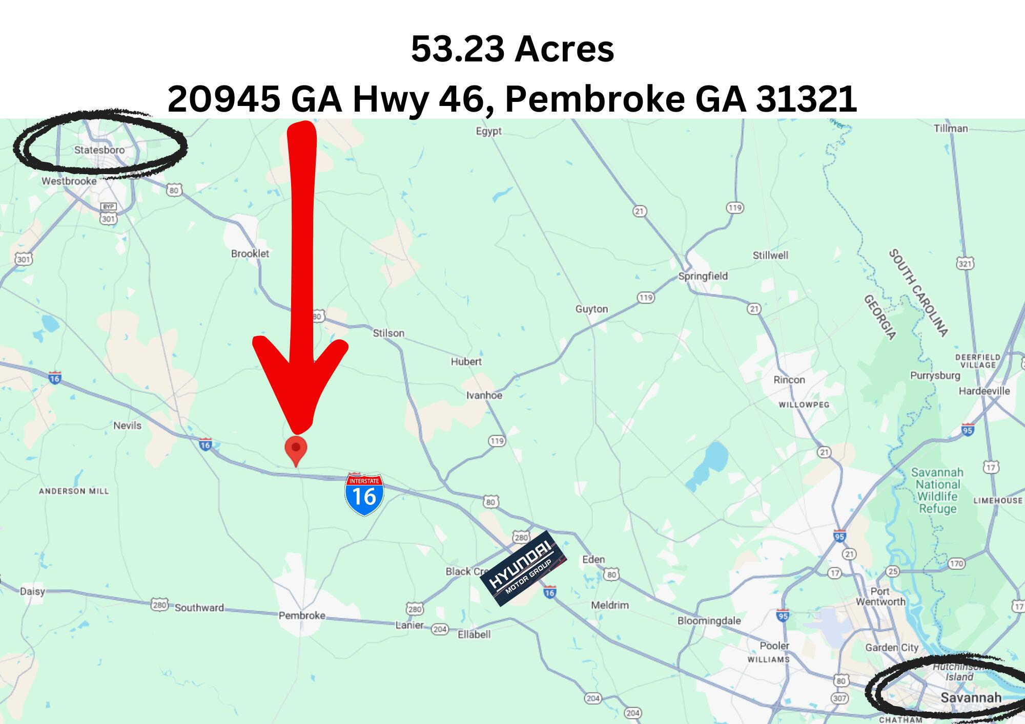20945 Highway 46 Pembroke, GA 31321 - Photo 11 of 12 primary regional 53 acres