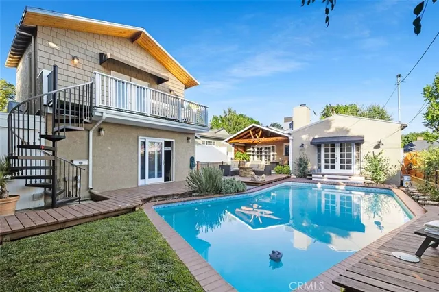 a view of a house with pool