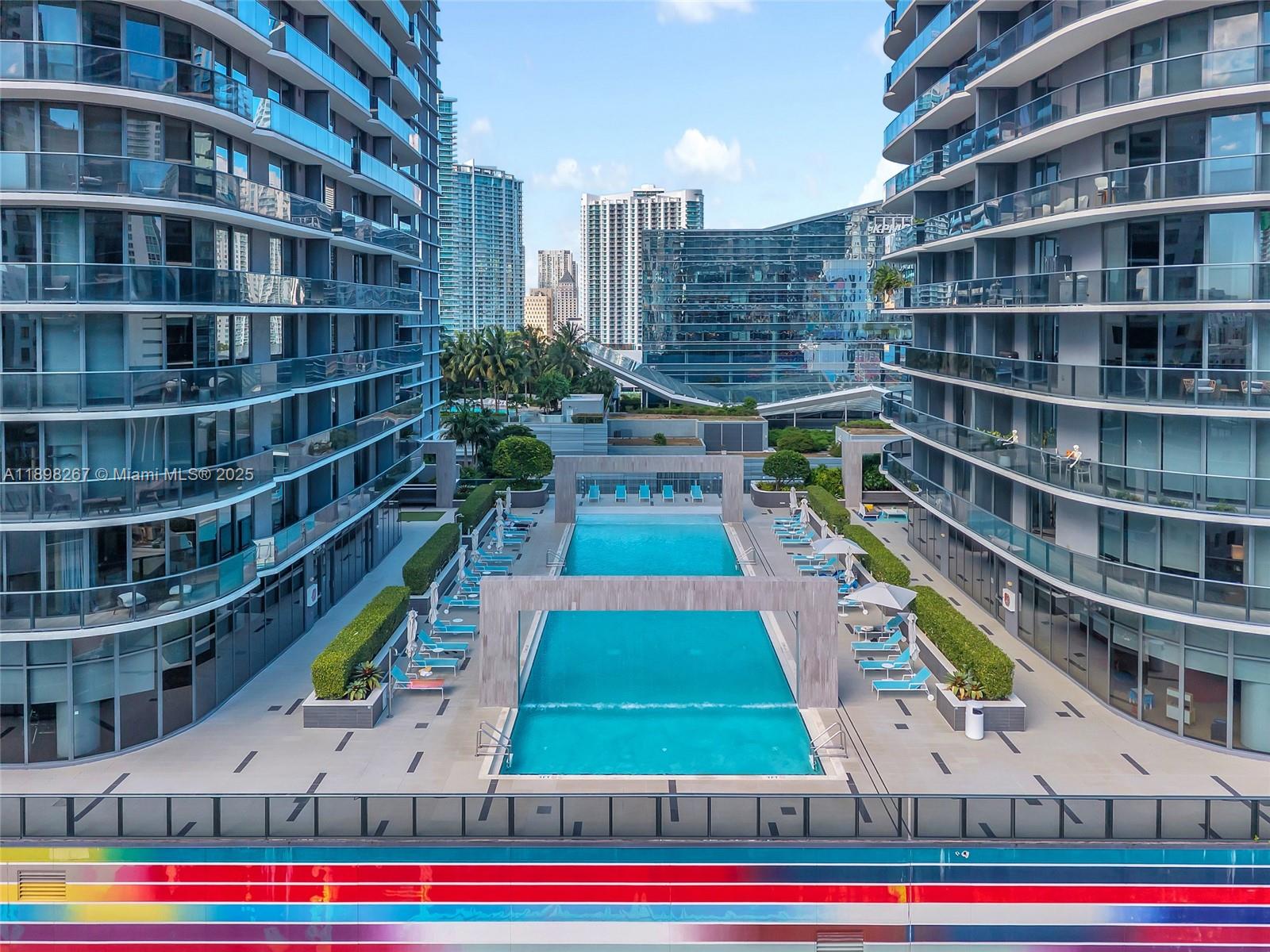 55 Southwest 9th Street, Unit 1802 Miami, FL 33130 - Photo 28 of 35 a room with lots of books and white walls